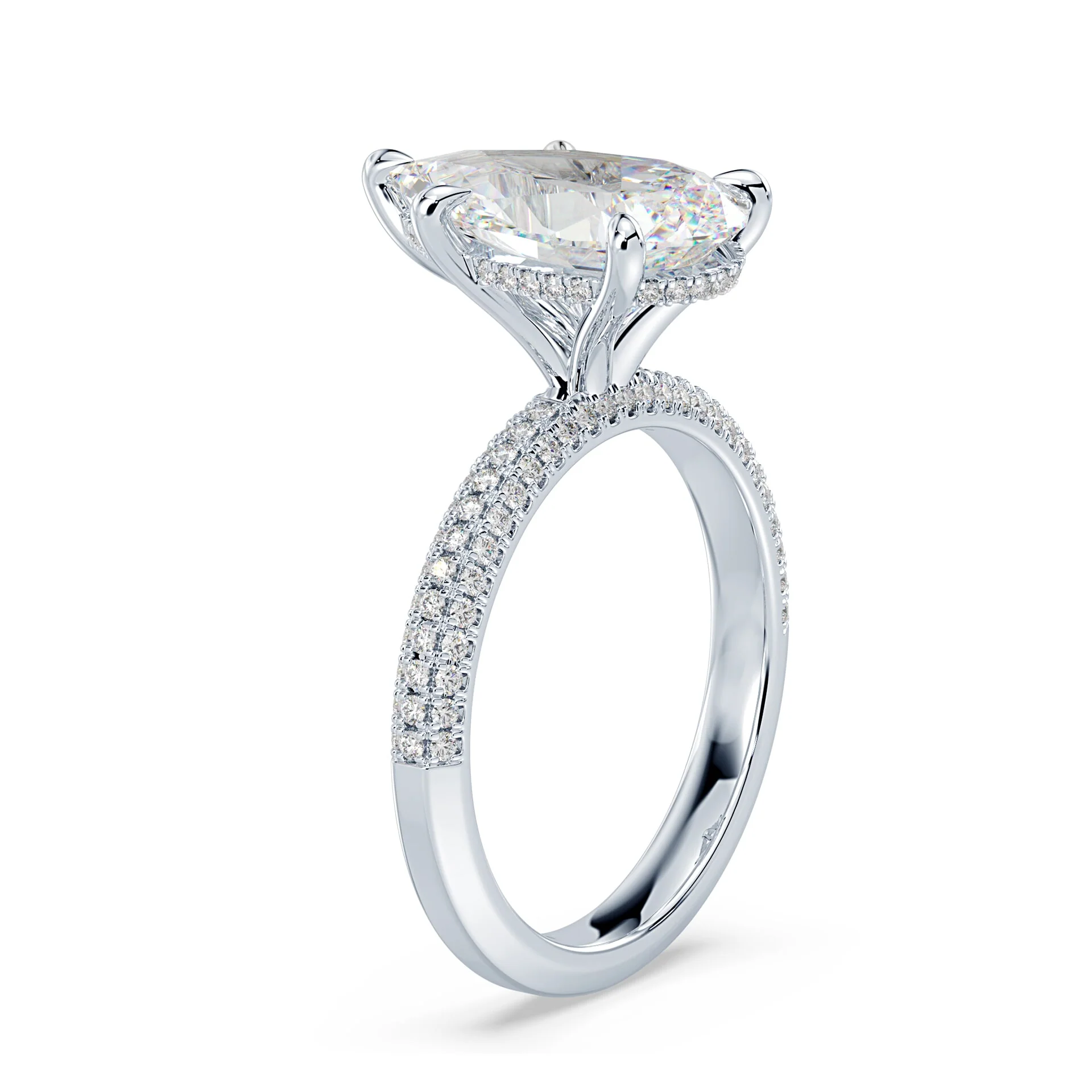 Pear Cut Luxe Pave Ring - Image 2