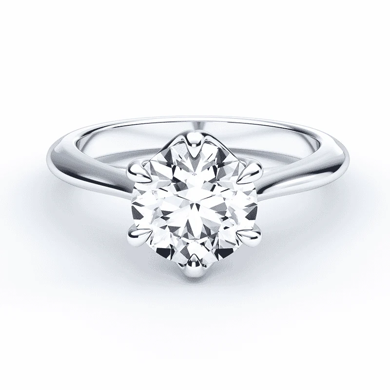 6 Prong Cathedral Engagement Ring
