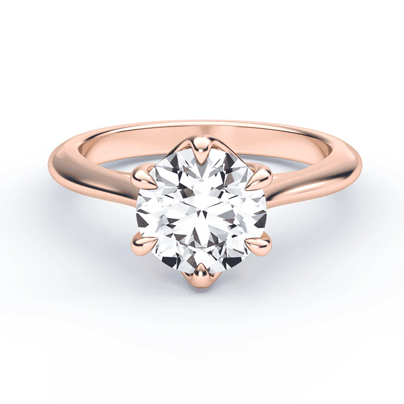 6 Prong Cathedral Engagement Ring