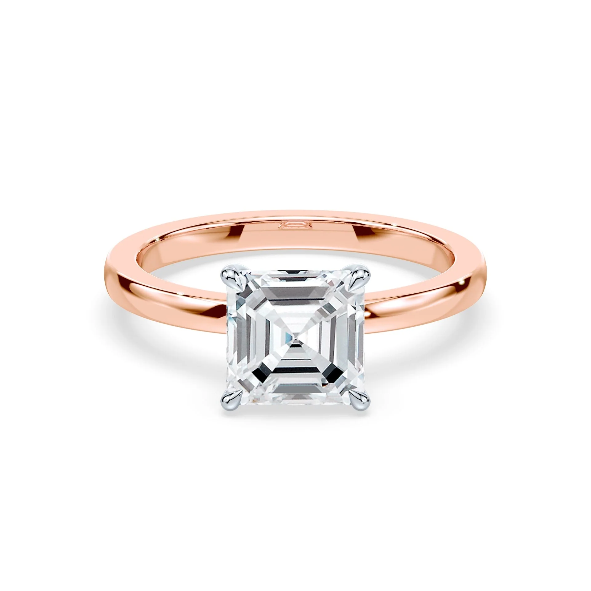 Asscher Cut Low Profile Ring