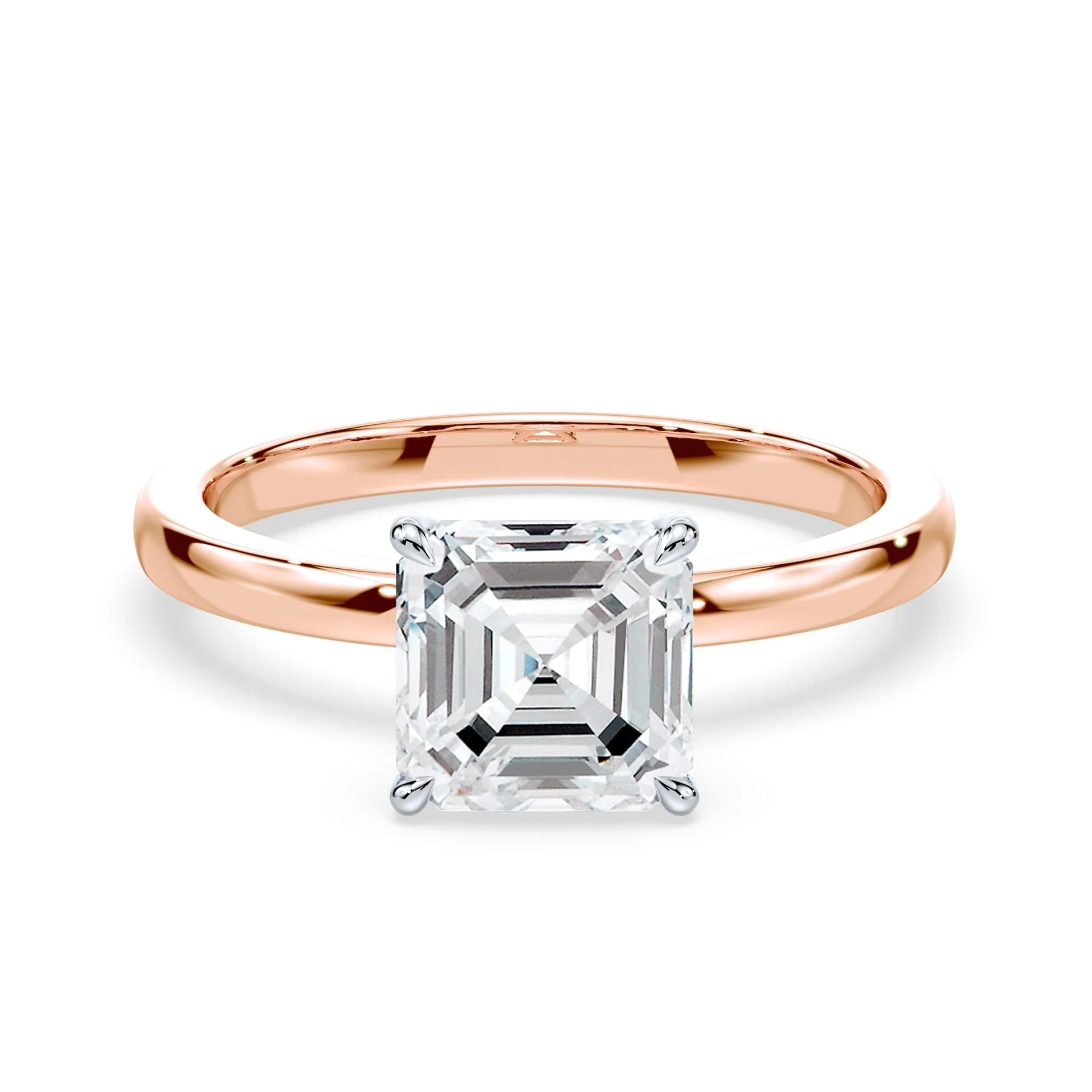 Asscher Solitaire Engagement Ring