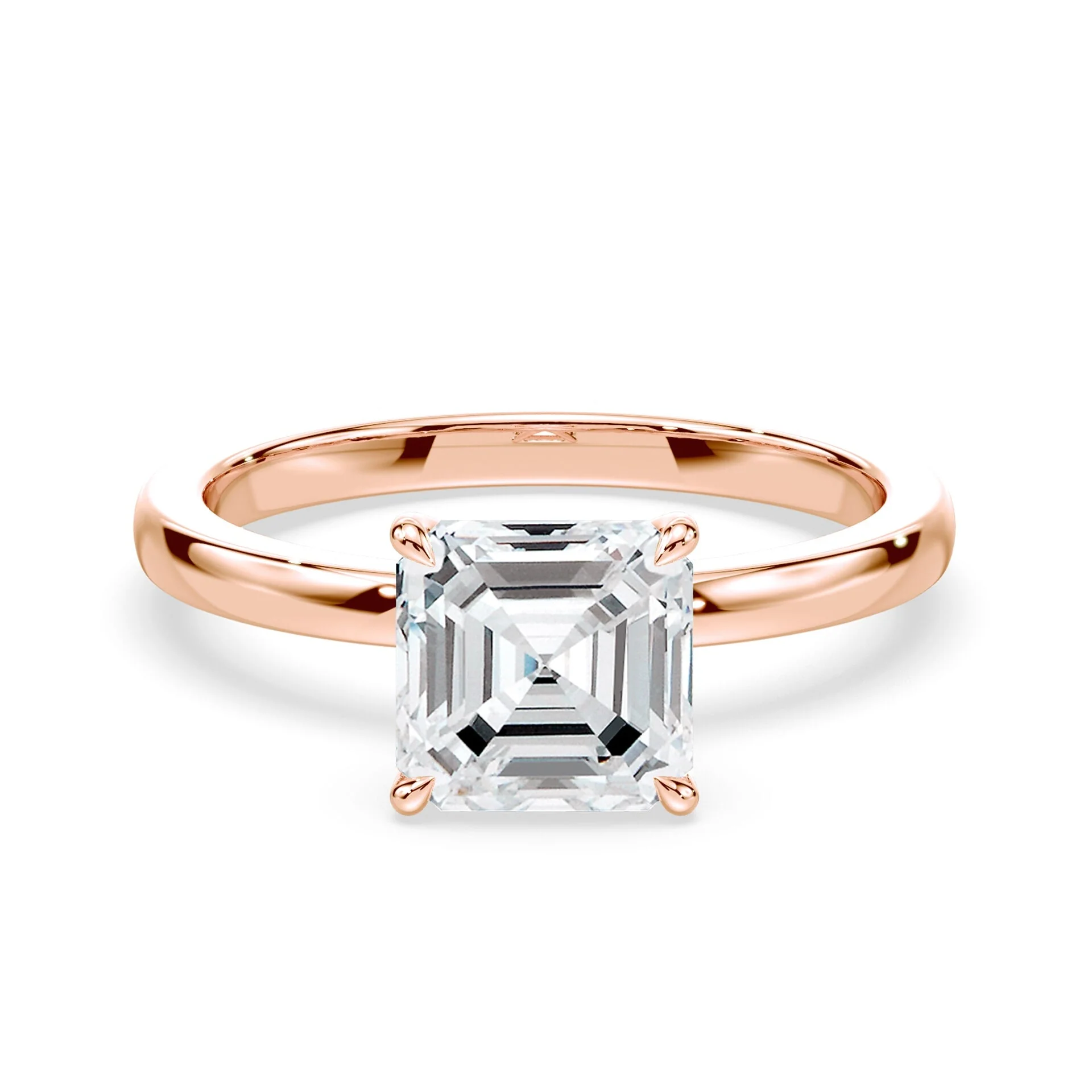 Asscher Solitaire Engagement Ring