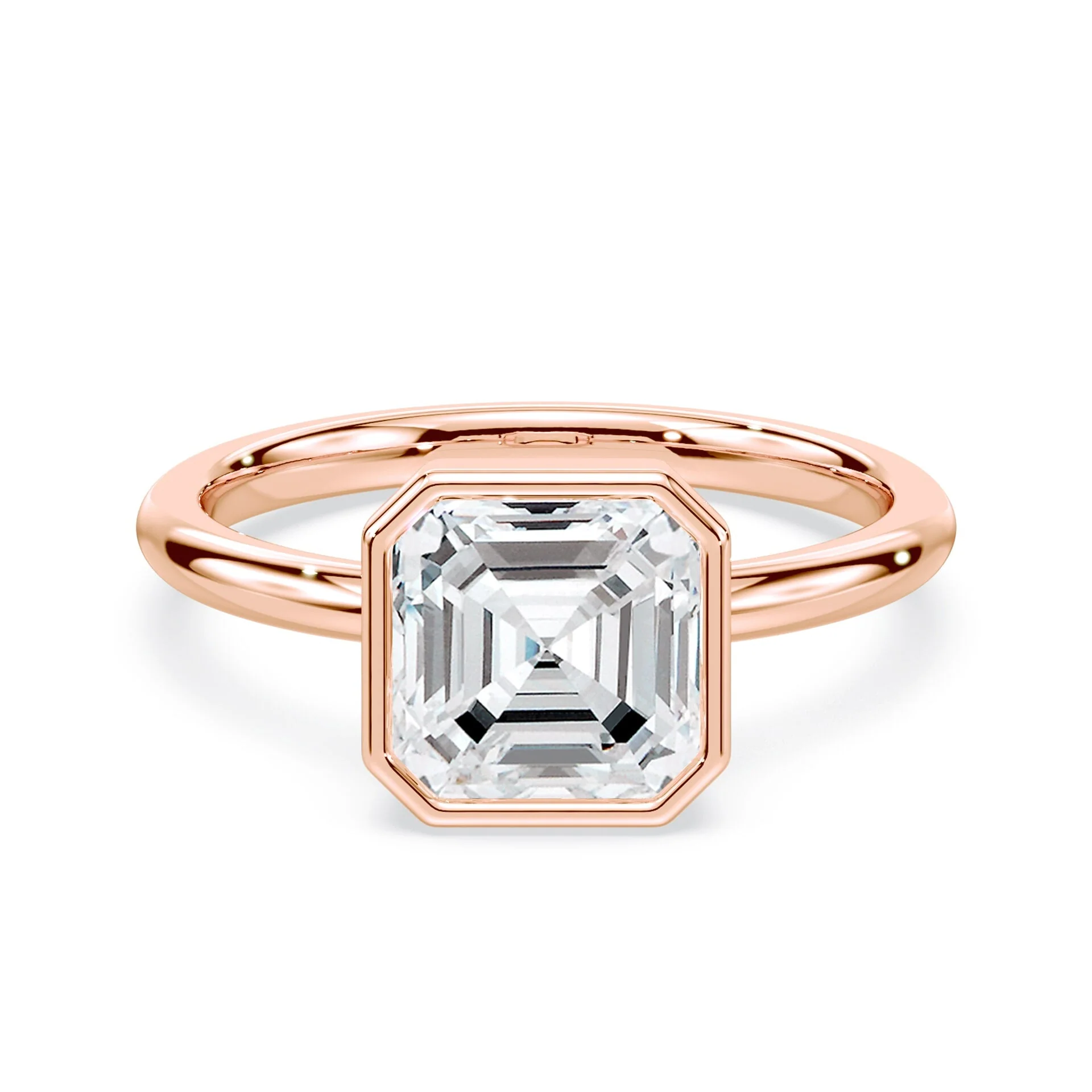 Asscher Cut Low Bezel Ring