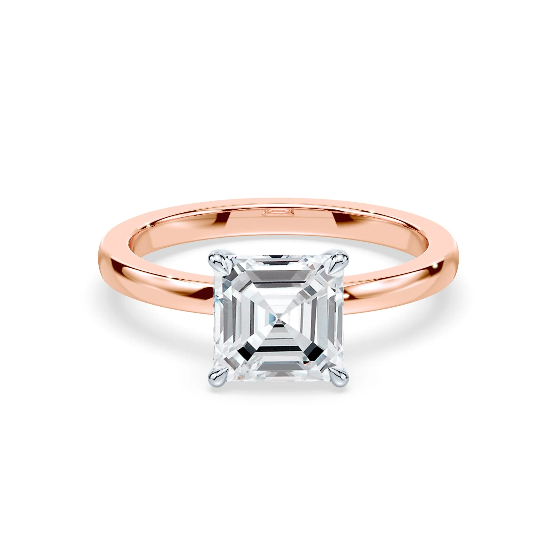 Asscher Cut Low Profile Ring