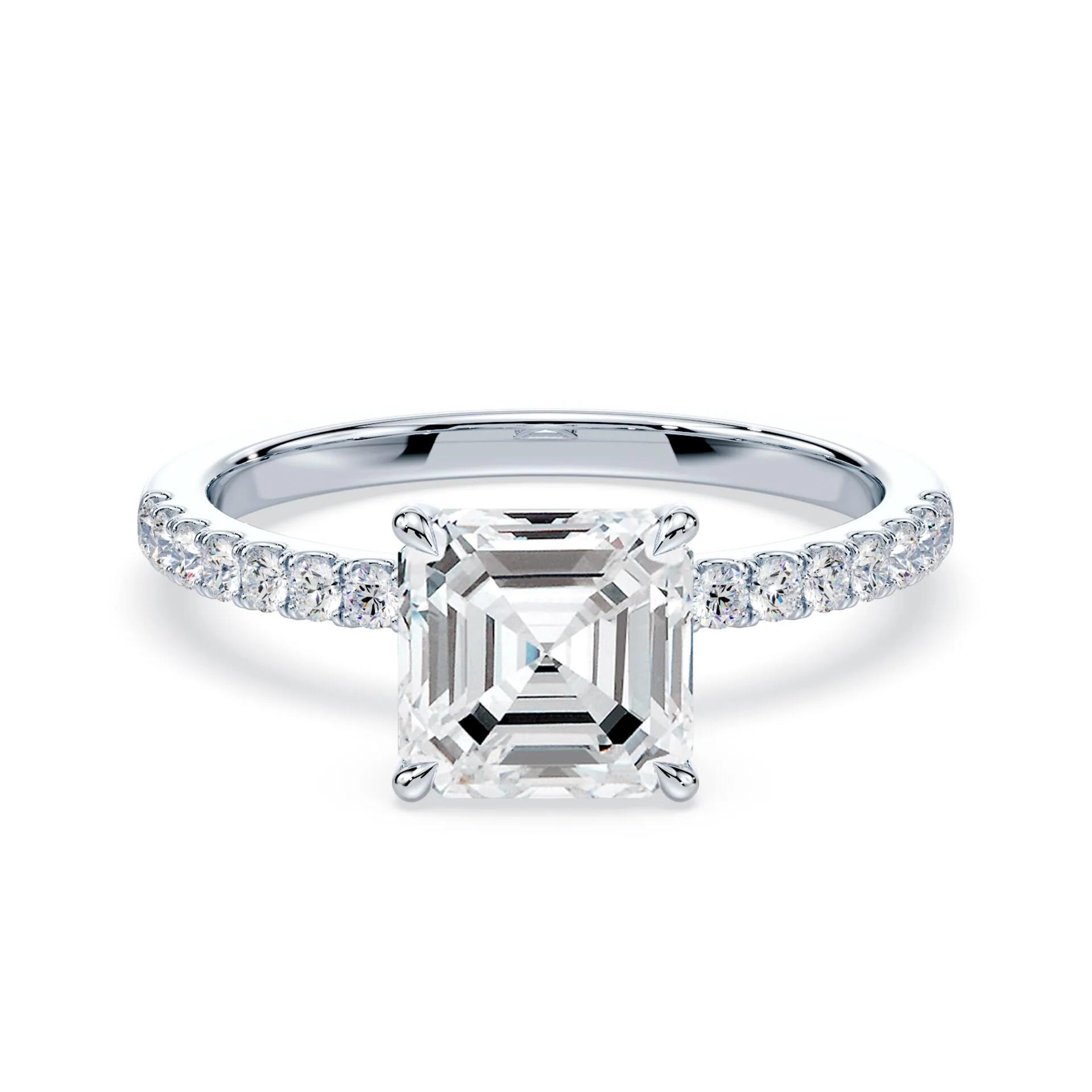 Asscher Cut Allover Diamond Ring