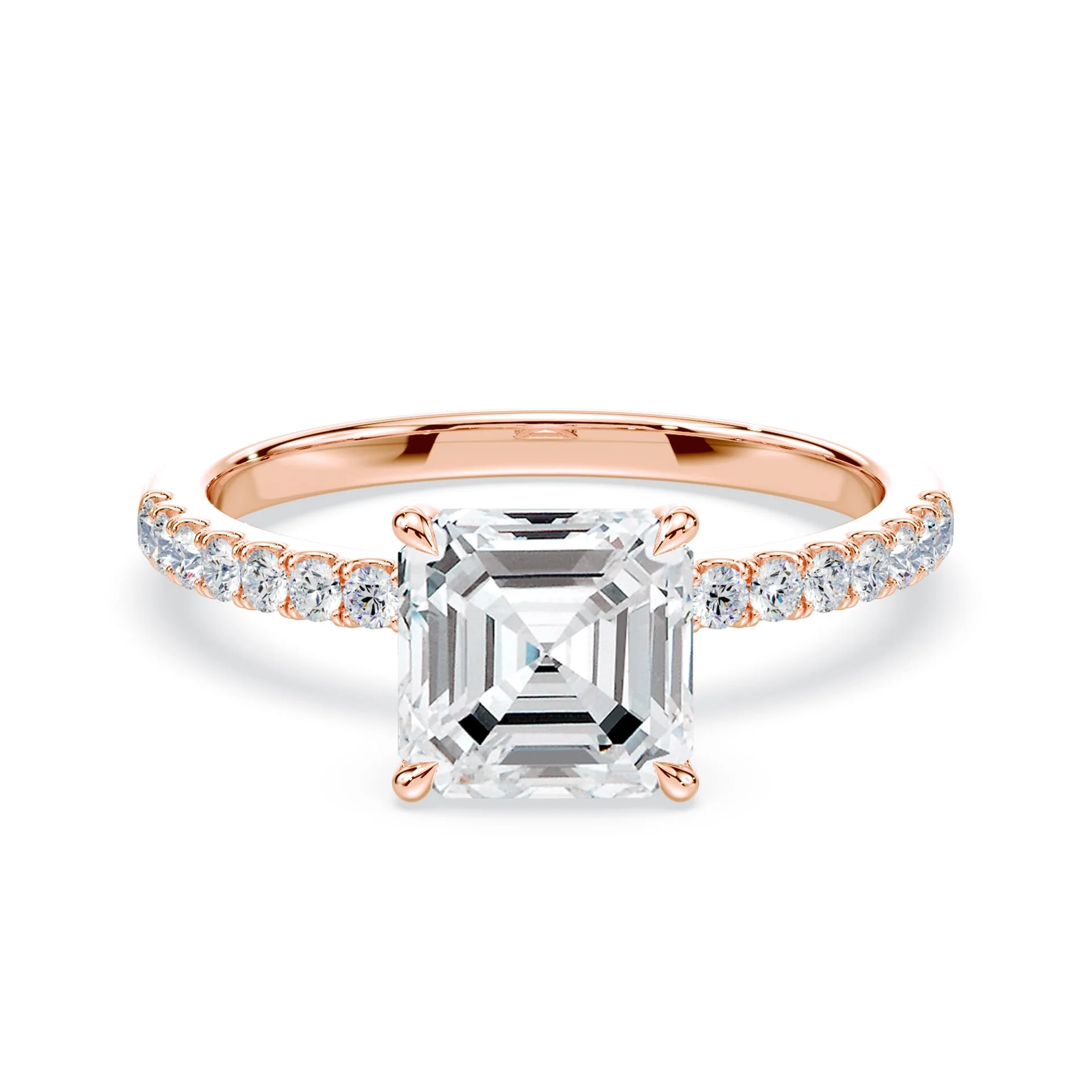 Asscher Cut Allover Diamond Ring