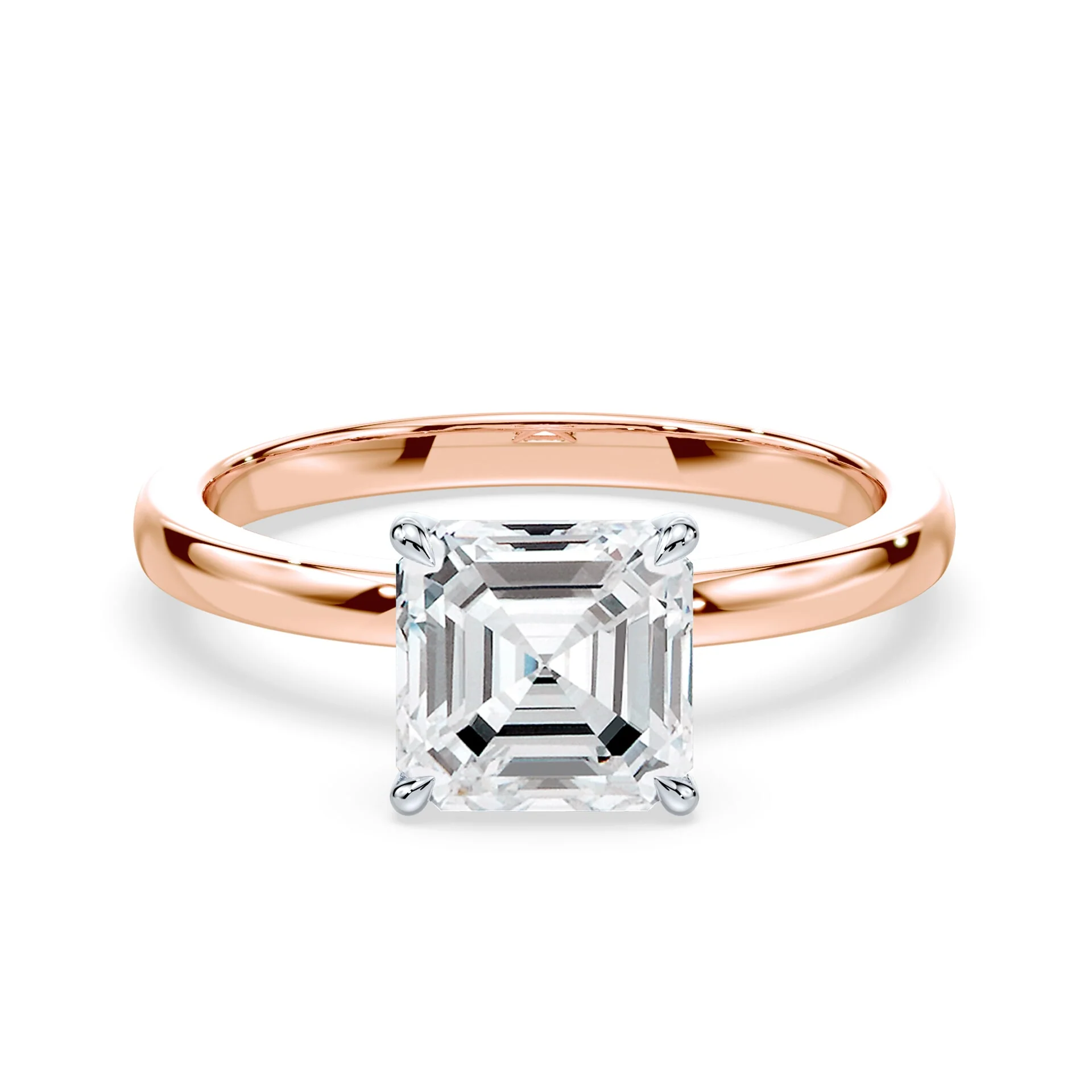 Asscher Solitaire Engagement Ring