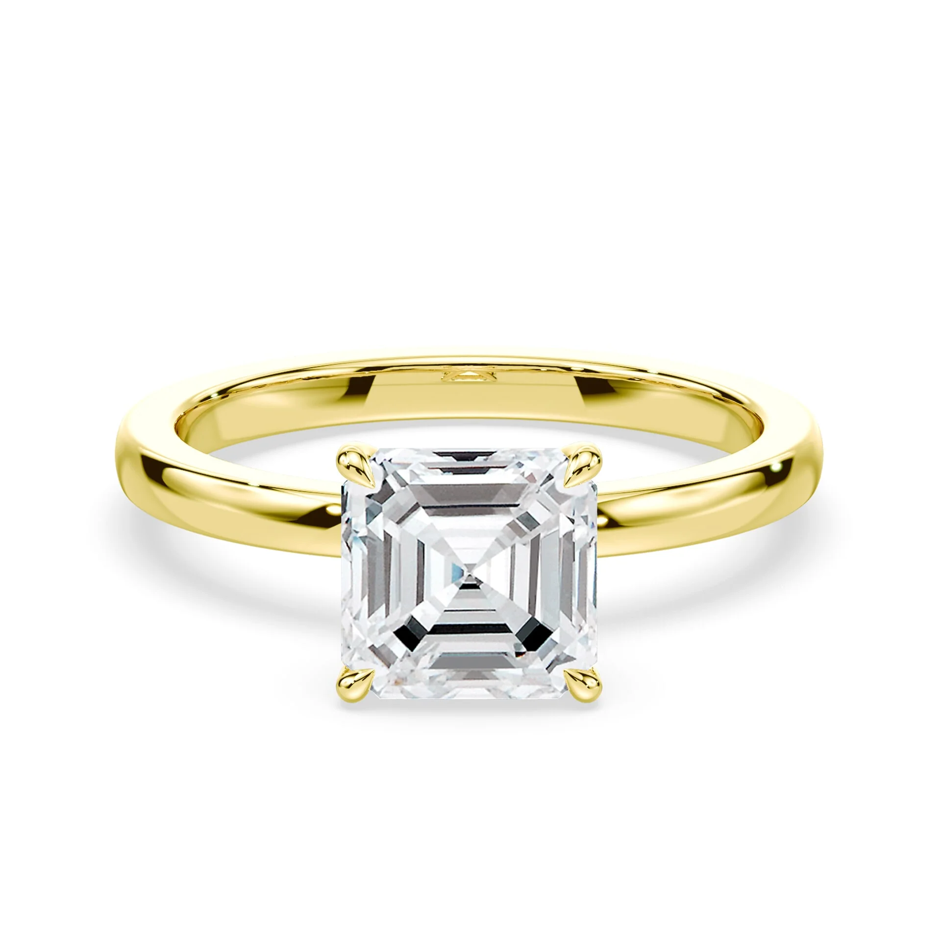 Asscher Cut Allover Pave Ring