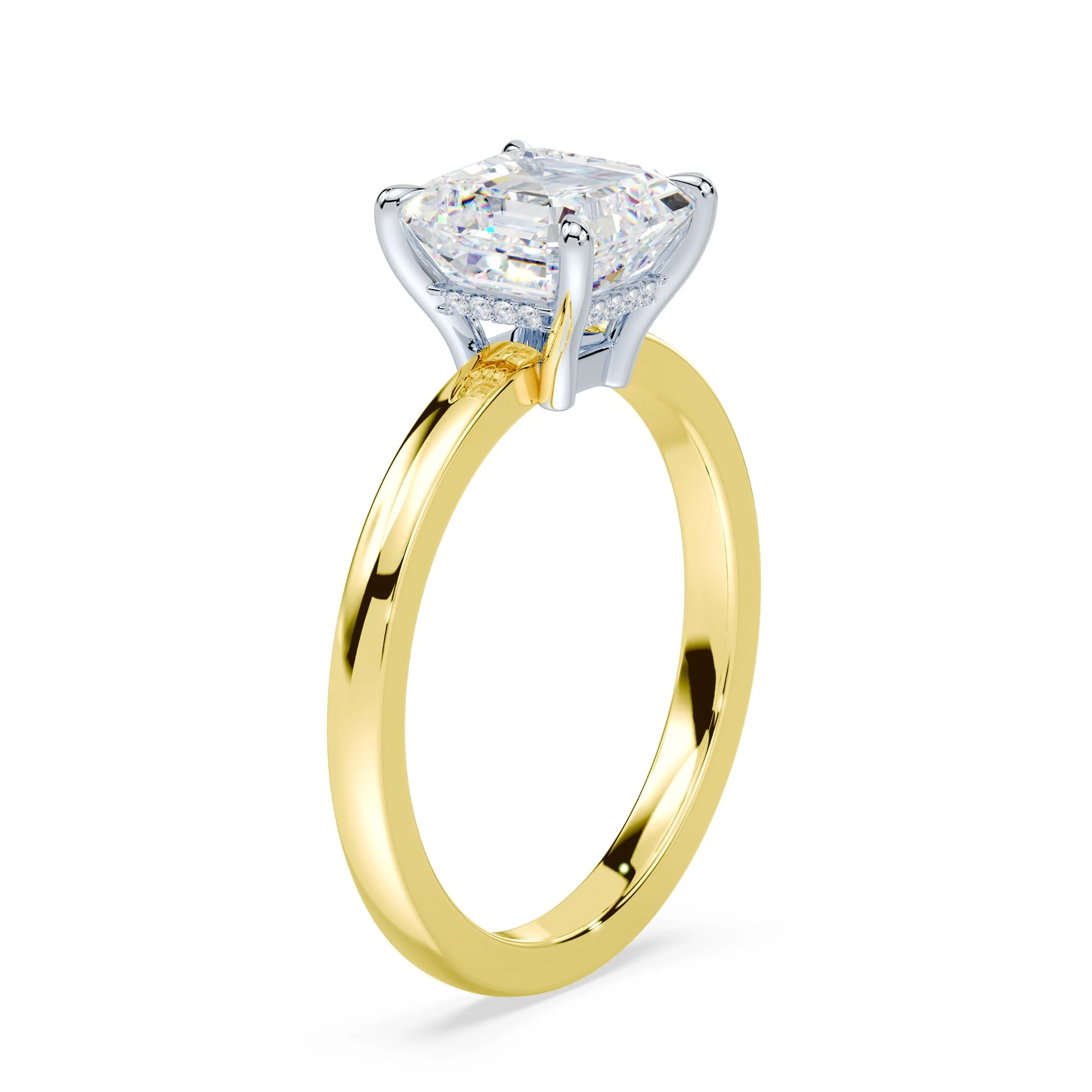 Asscher Cut Low Profile Hidden Halo - Image 2