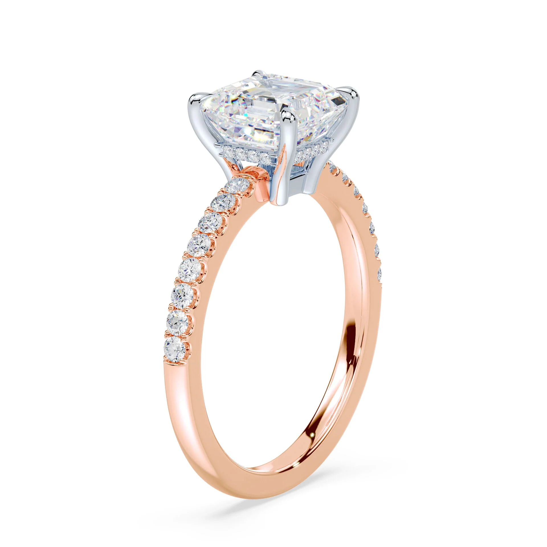 Asscher Low Profile Hidden Halo Pave - Image 2