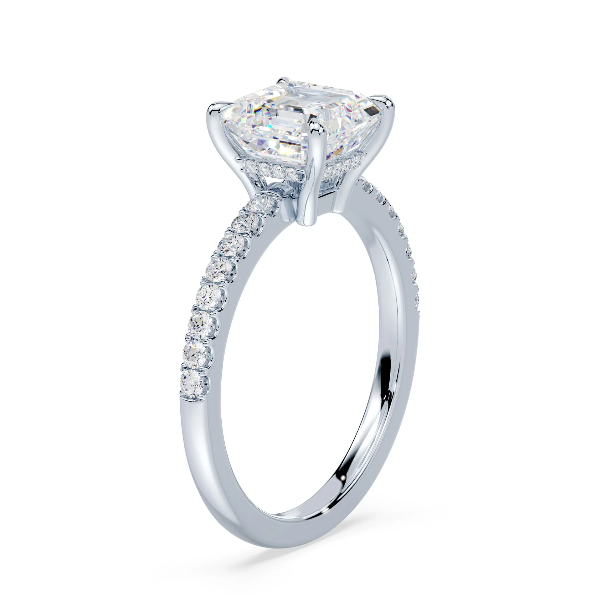 Asscher Low Profile Hidden Halo Pave - Image 2