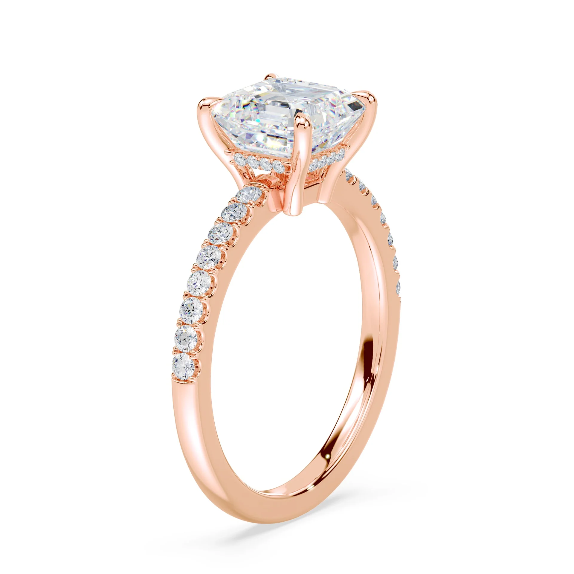 Asscher Low Profile Hidden Halo Pave - Image 2