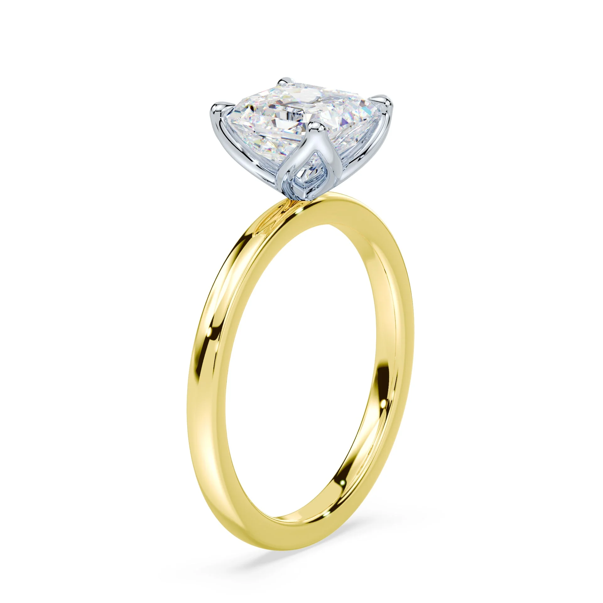 Asscher Cut Tulip Engagement Ring - Image 2