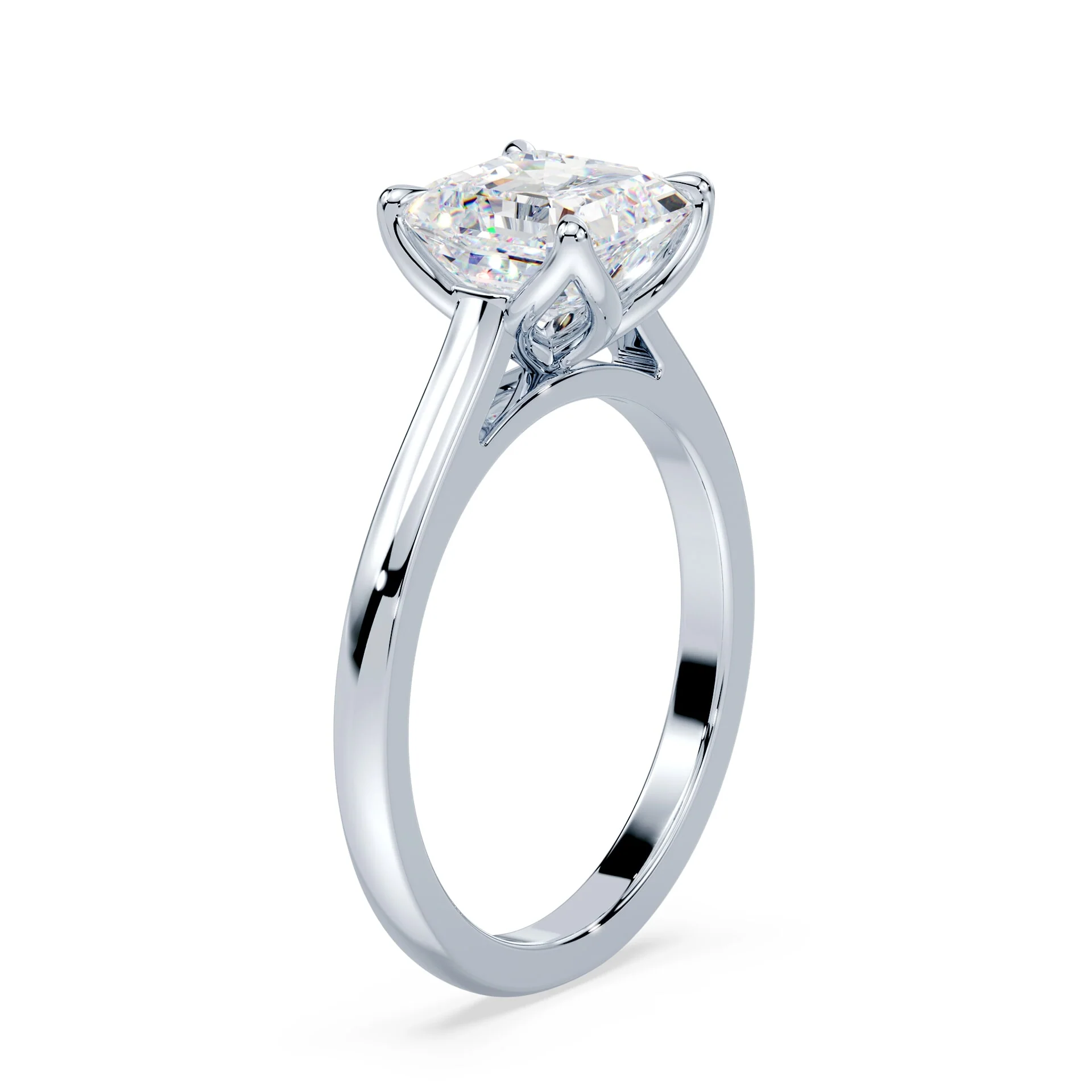 Asscher Tulip Cathedral Ring - Image 2