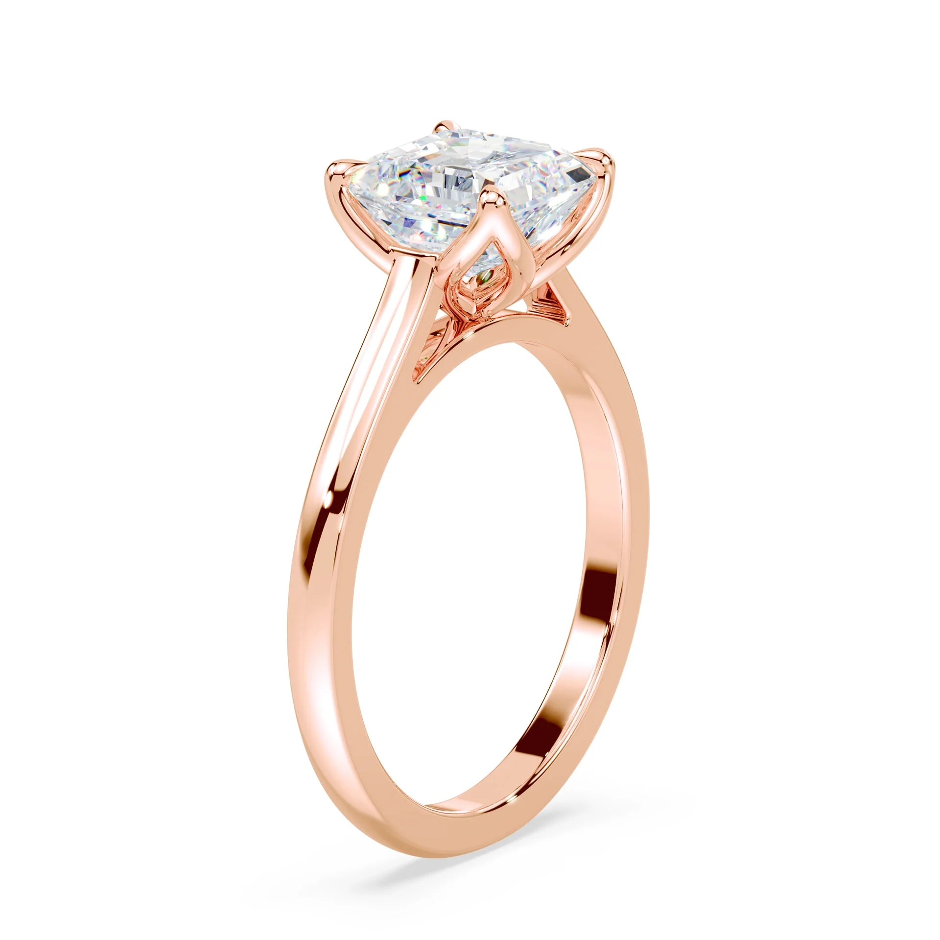 Asscher Tulip Cathedral Ring - Image 2