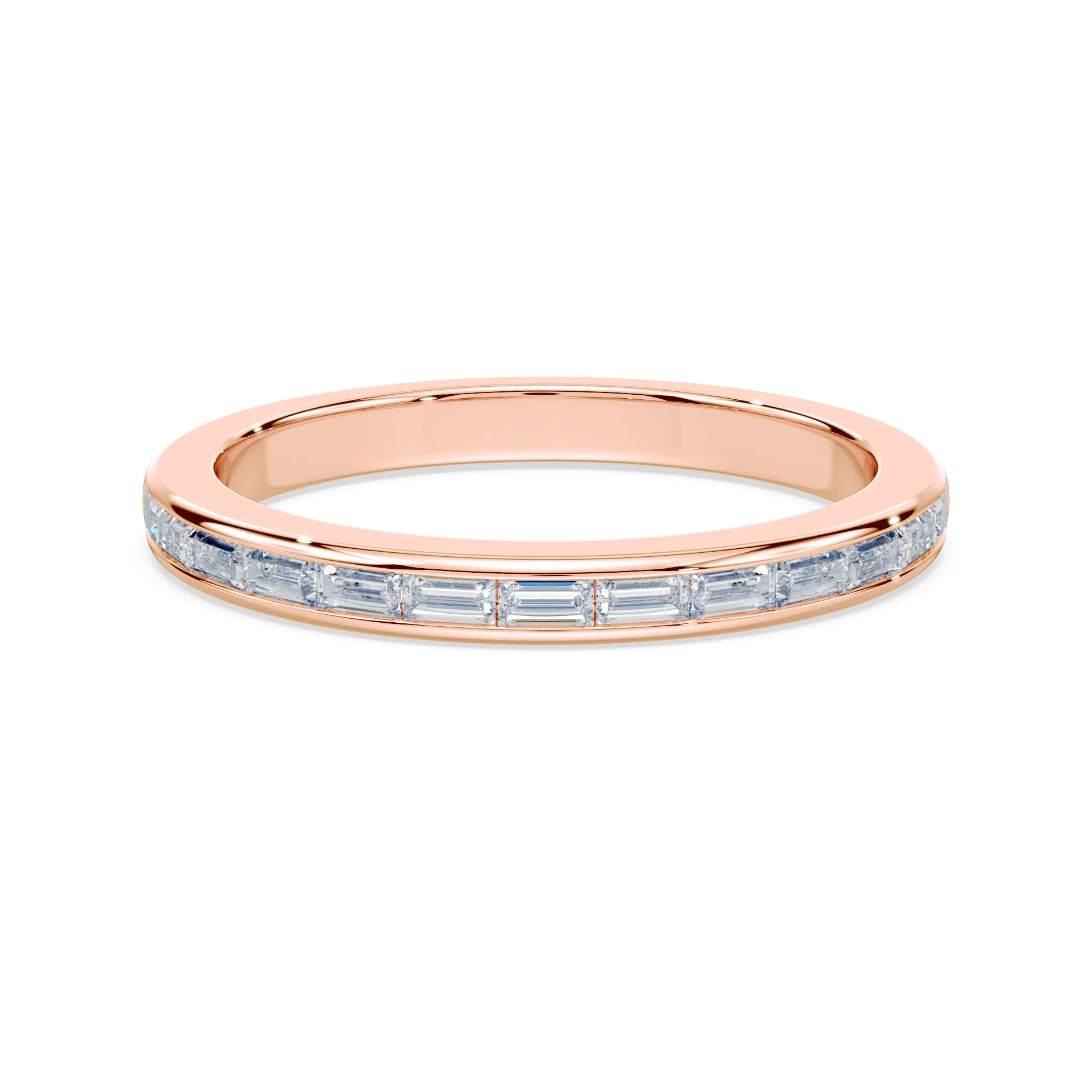 Channel Set Lab Diamond Baguette Band