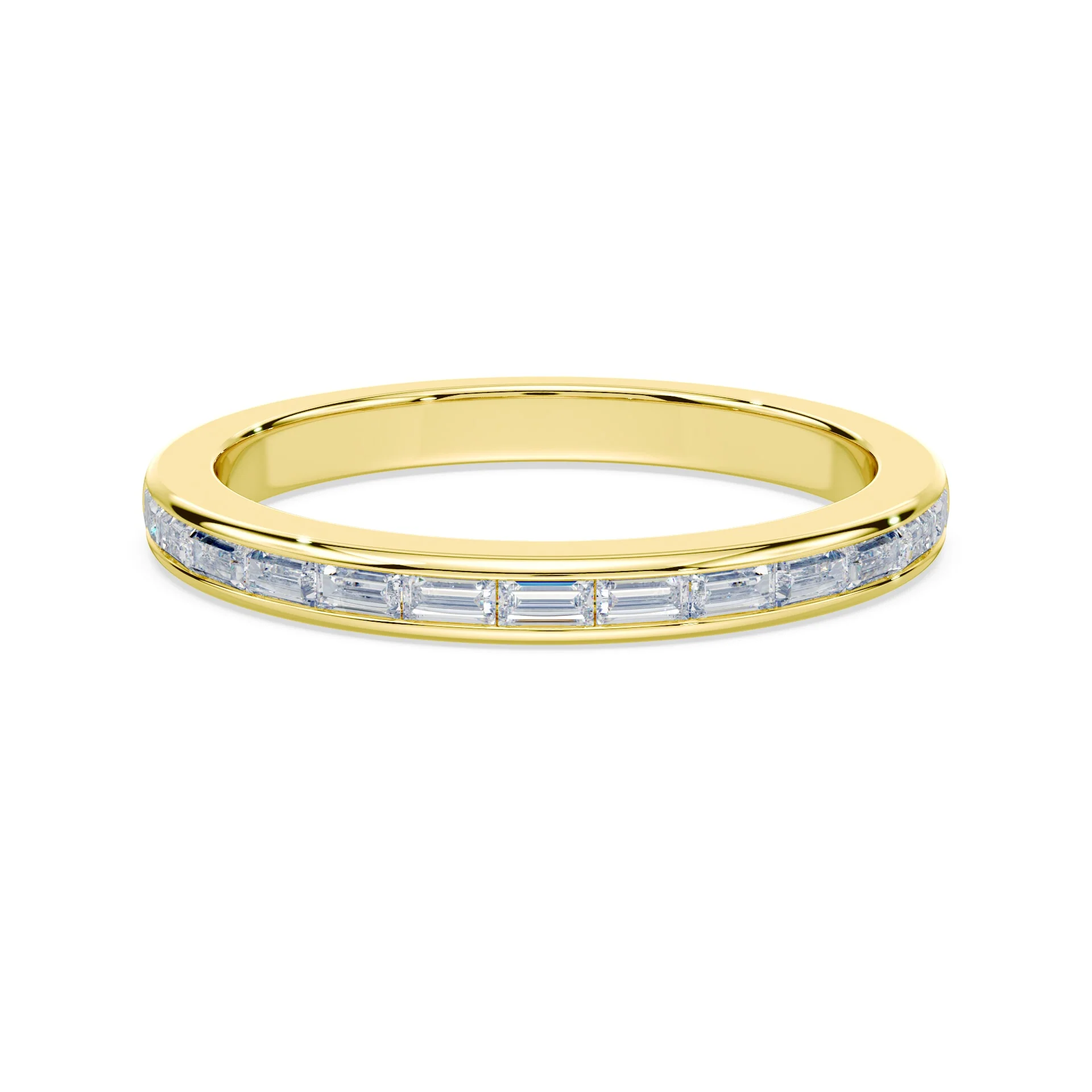 Channel Set Lab Diamond Baguette Band