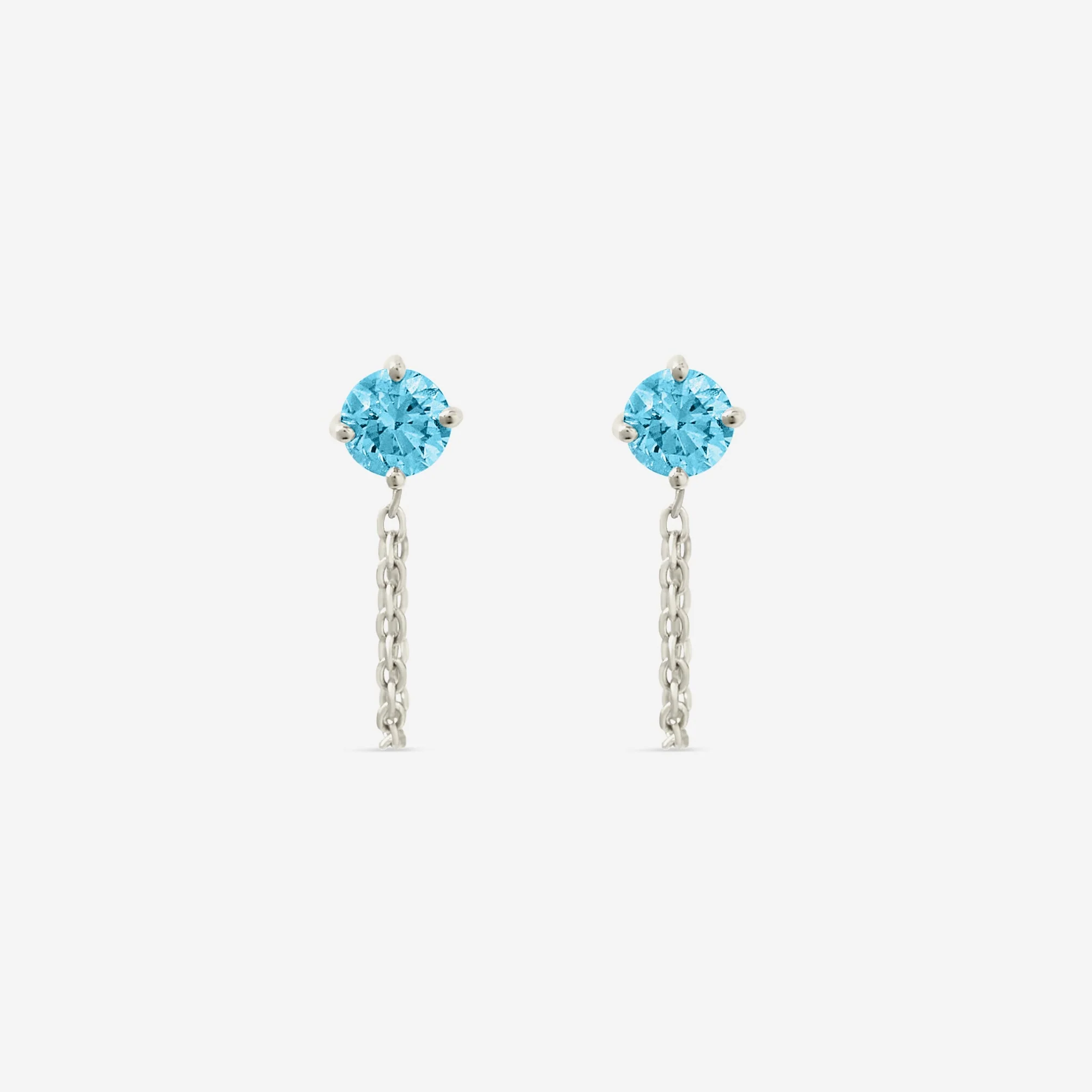 Blue Diamond Chain Studs