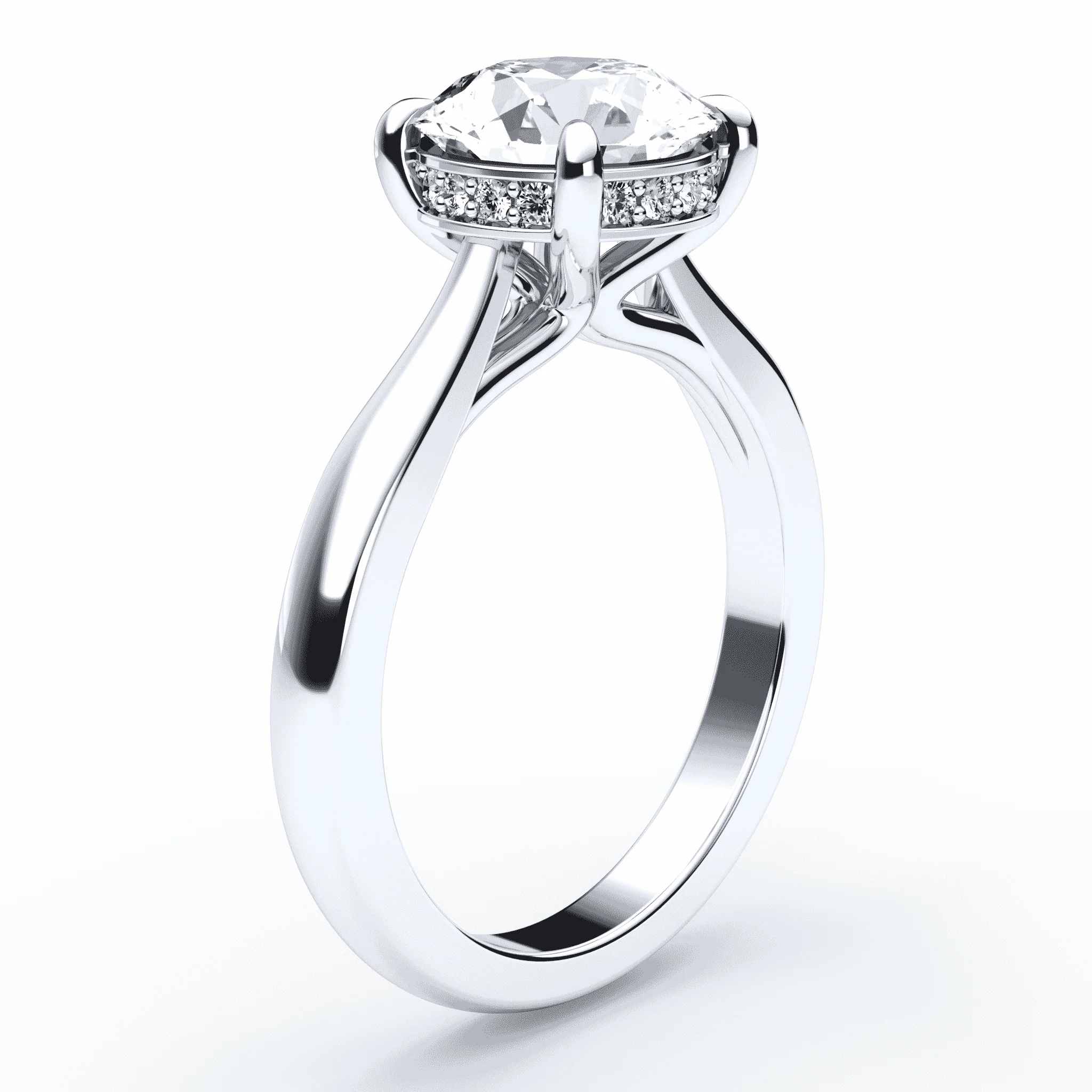 Cathedral Hidden Halo Ring - Image 2