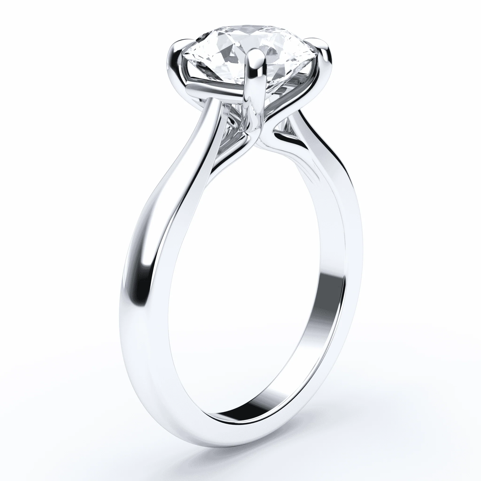 Cathedral Diamond Engagement Ring - Image 2