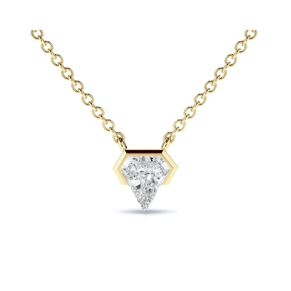 Geometric Shield Lab Diamond Pendant - Image 4
