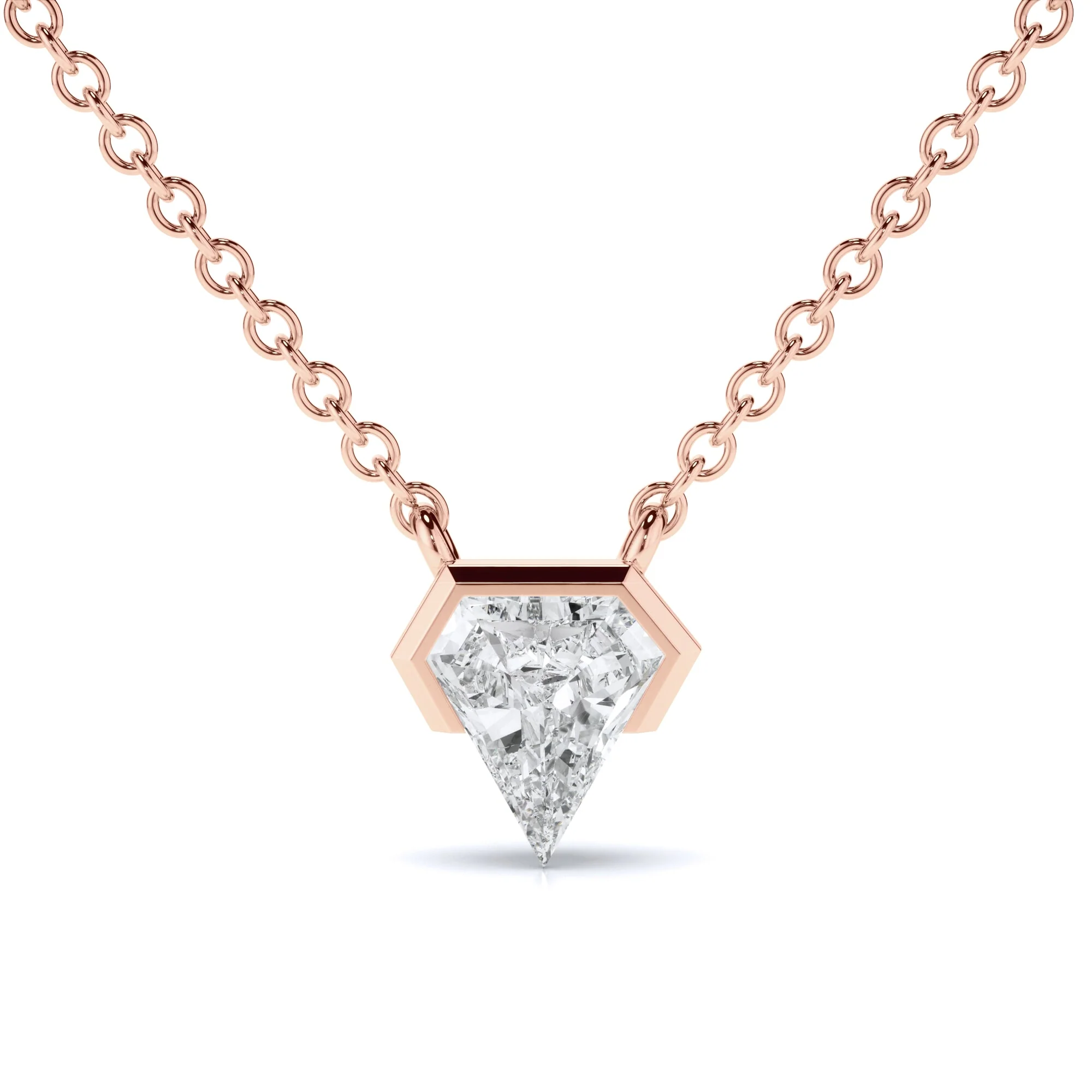 Geometric Shield Lab Diamond Pendant - Image 5