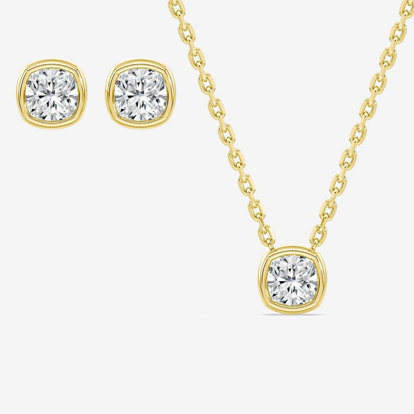 Cushion Cut Dewdrop Set