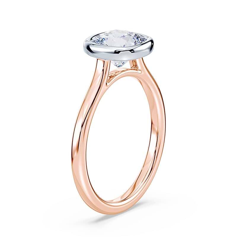 Cushion Cathedral Bezel Ring - Image 2
