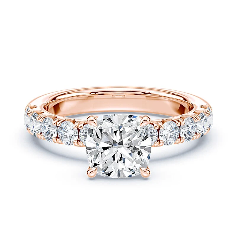 Cushion Hidden Halo Wide Pave