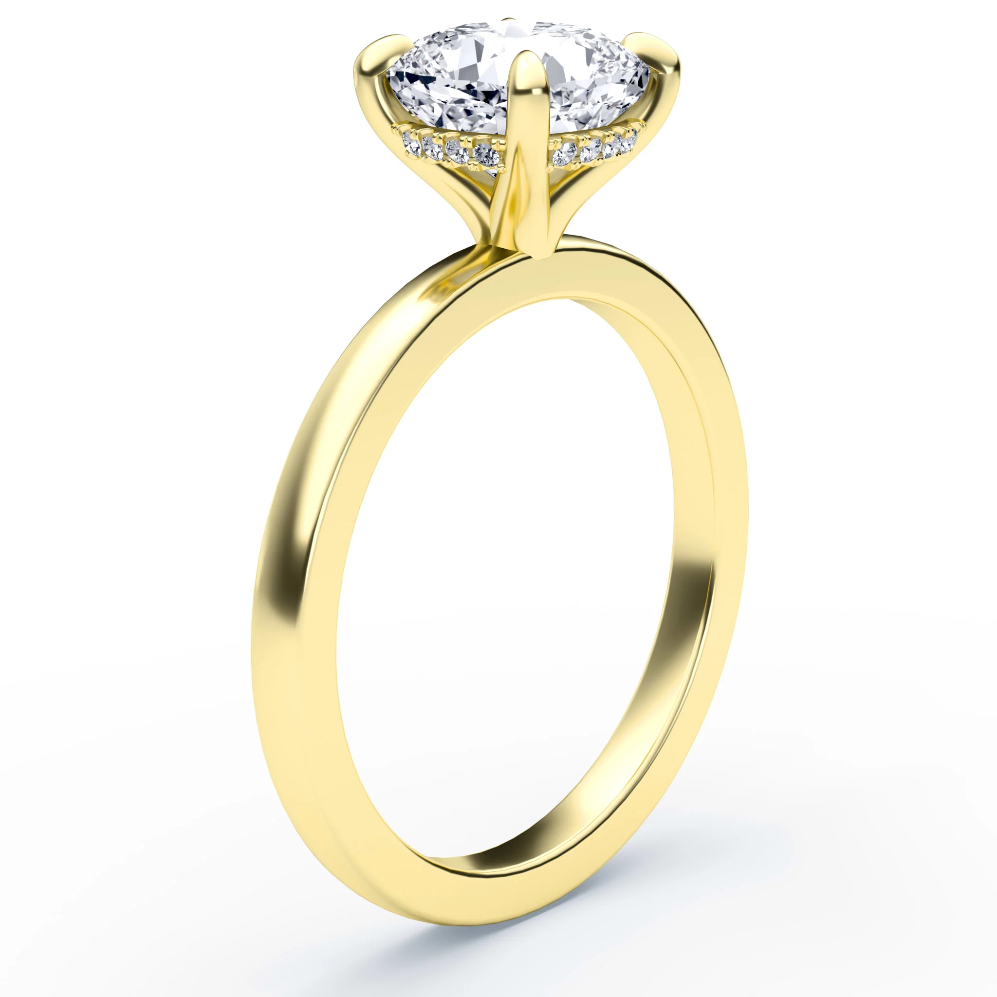 Cushion Hidden Halo Ring - Image 2