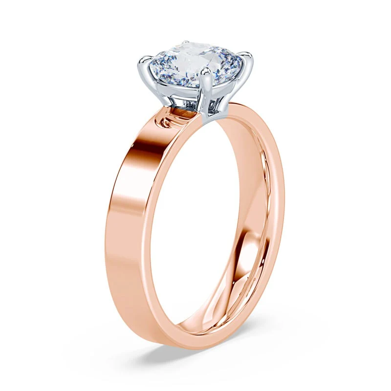 Cushion Low Profile Wide Solitaire - Image 2