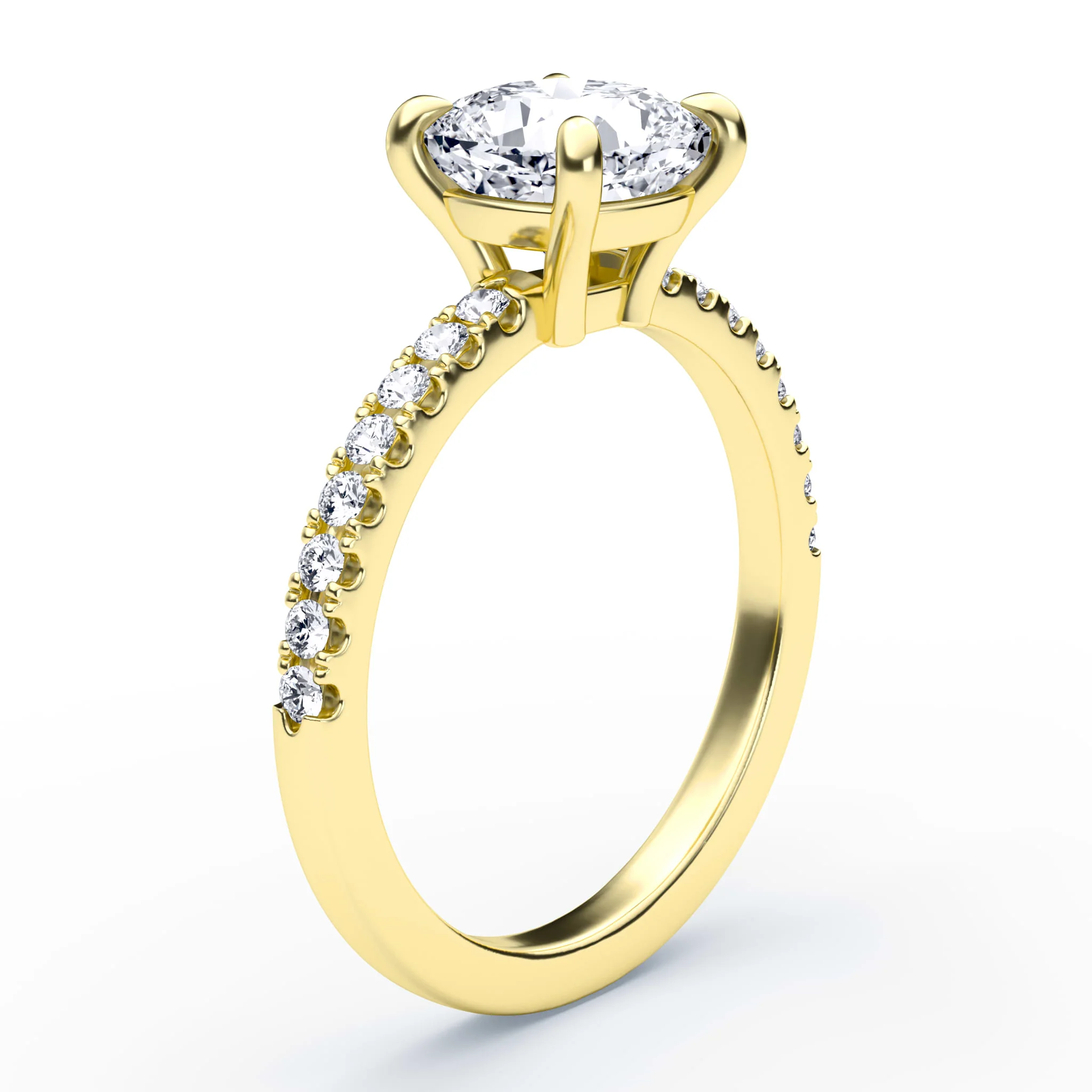 Cushion Low Profile Pave Ring - Image 2