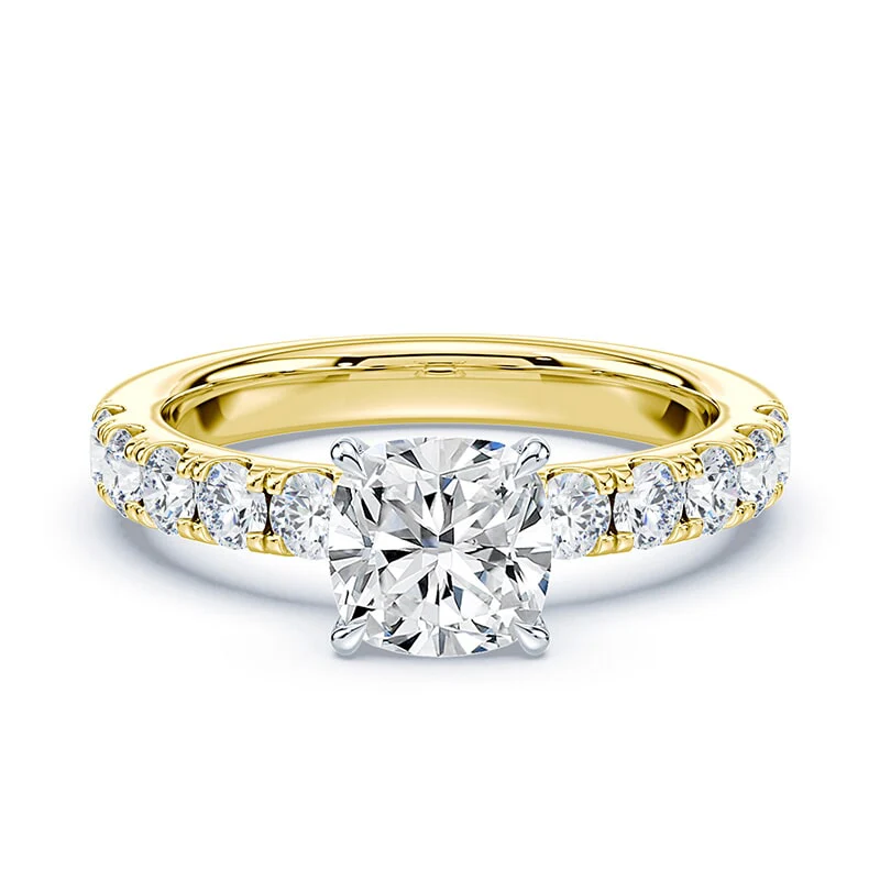 Cushion Low Wide Pave Ring