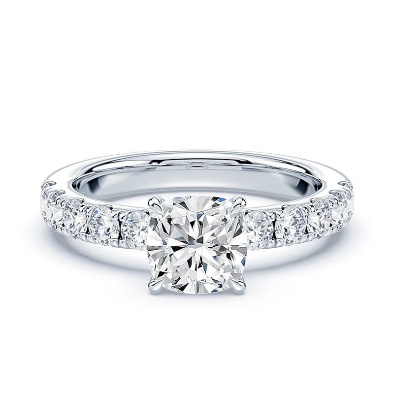 Cushion Low Wide Pave Ring