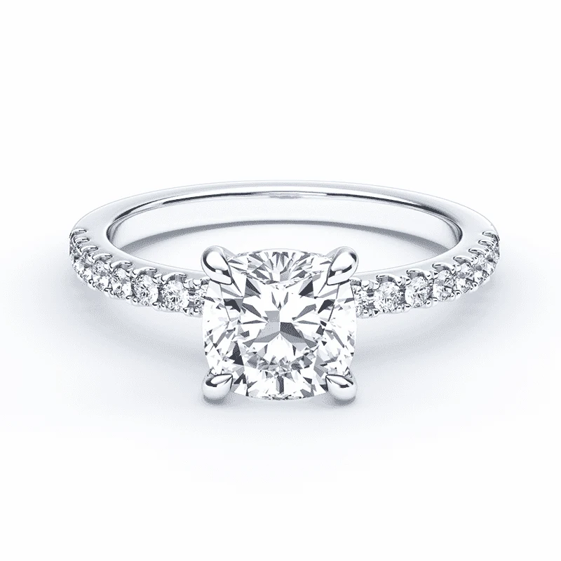 Cushion Pave Engagement Ring