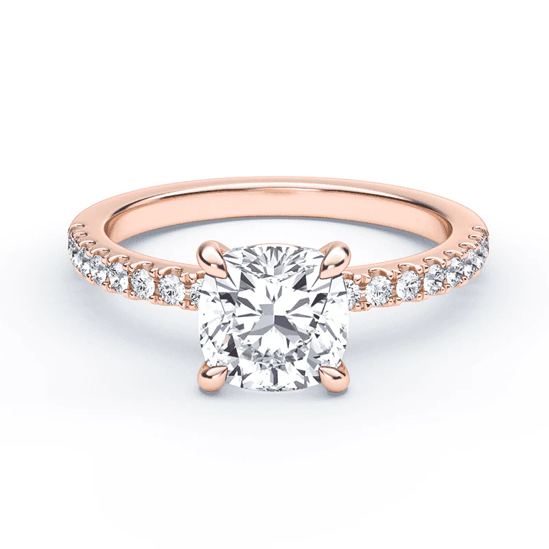 Cushion Pave Engagement Ring