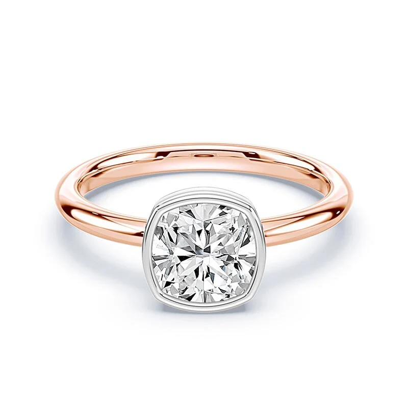 Cushion Cut Bezel Ring