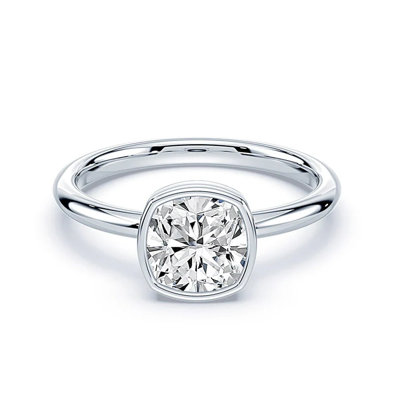 Cushion Cut Bezel Ring