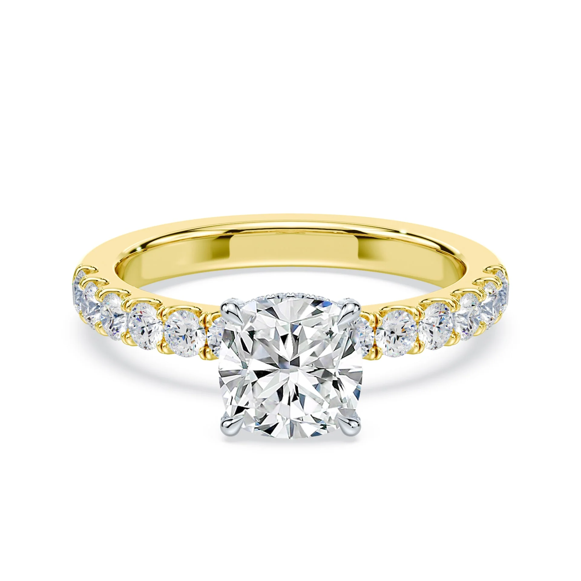 Cushion Allover Pave Medium Band Ring