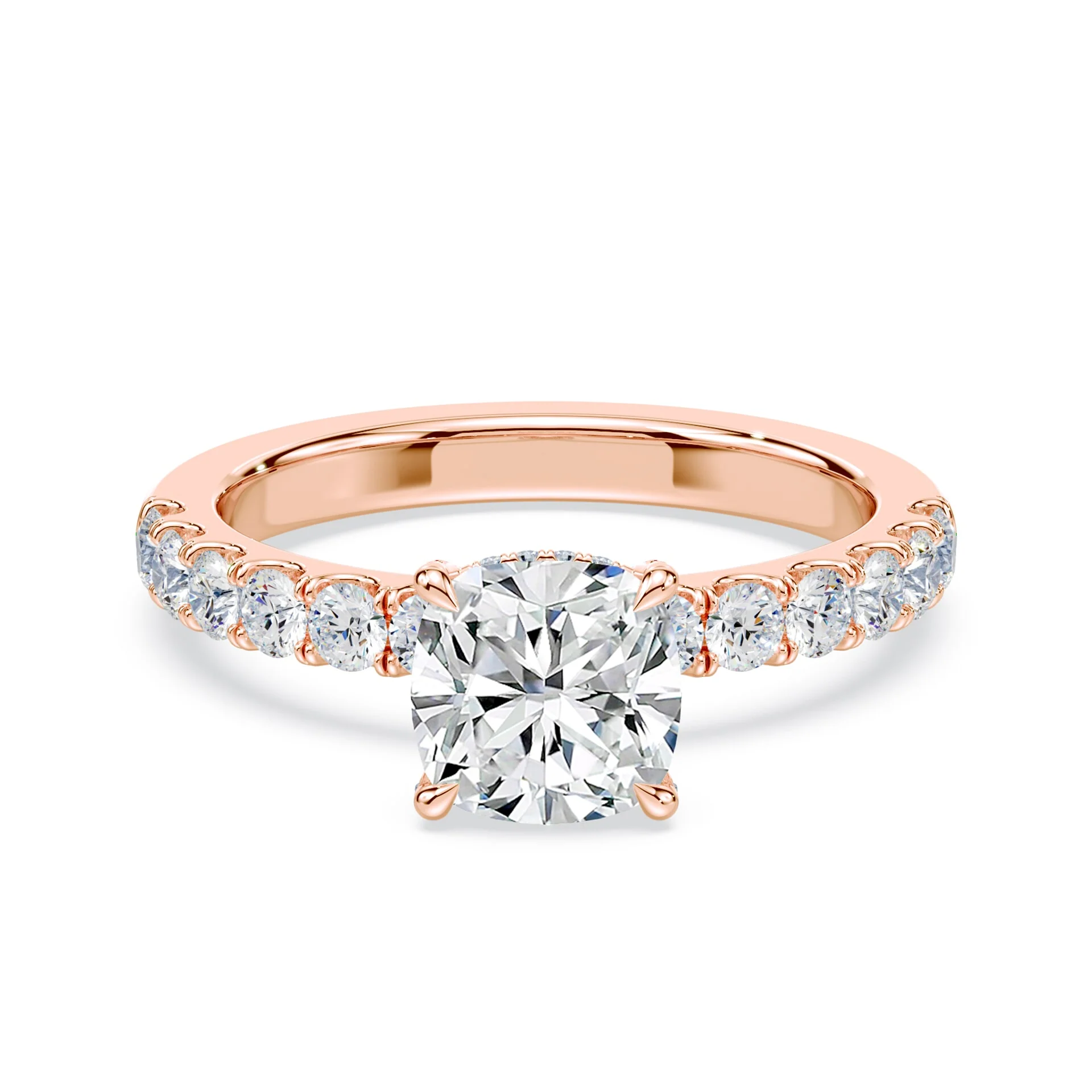 Cushion Allover Pave Medium Band Ring