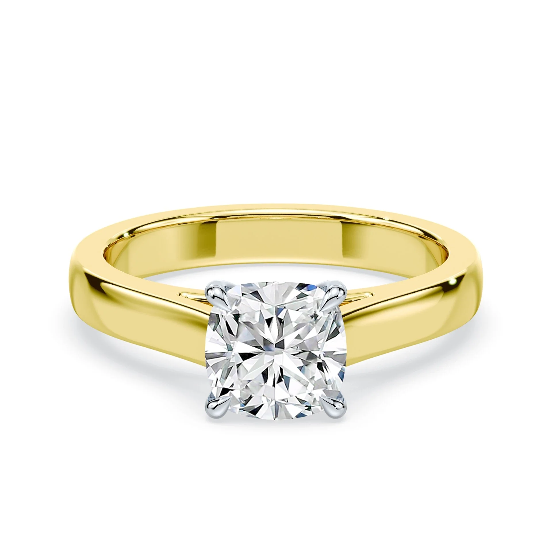 Cushion Cut Wide Cathedral