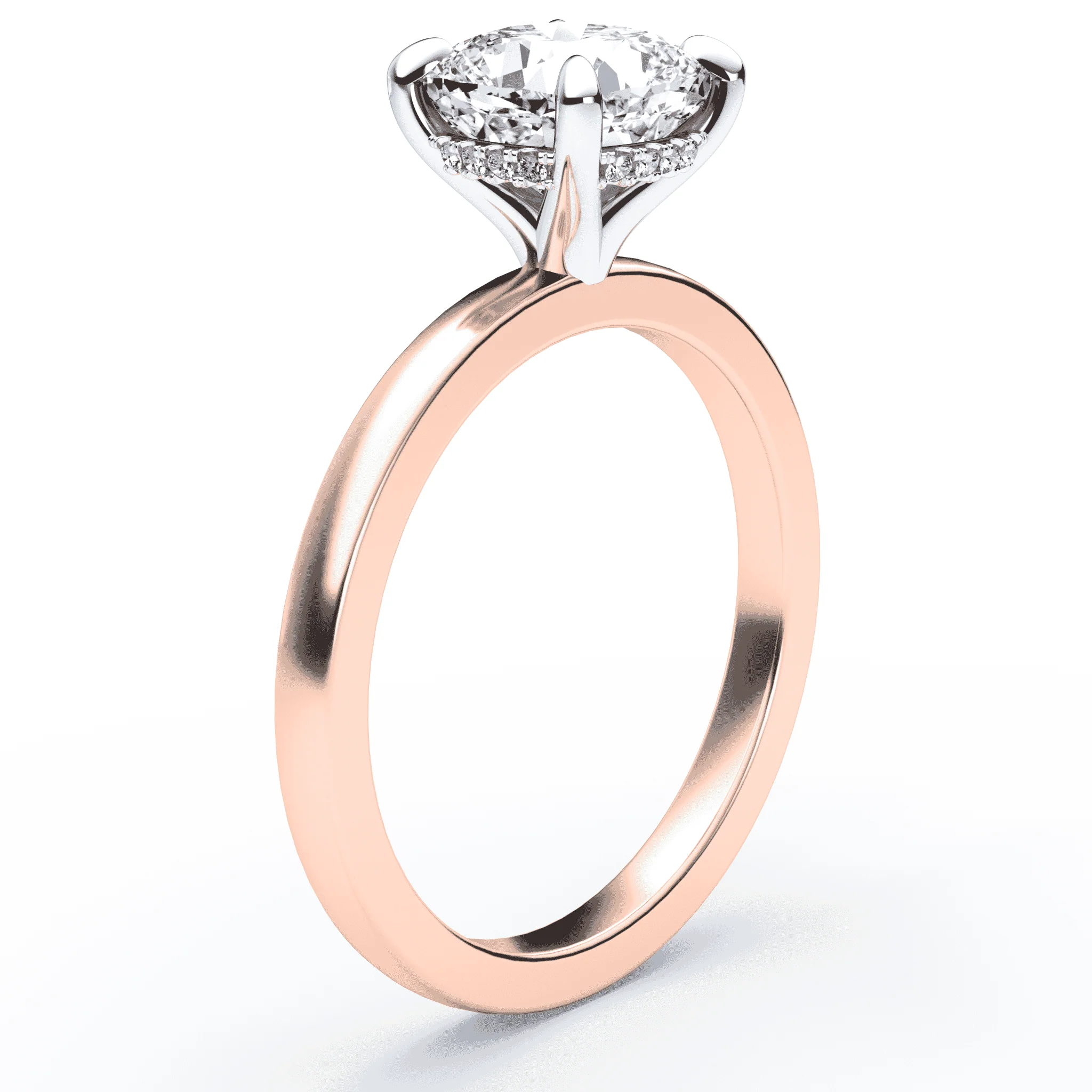 Cushion Cut Hidden Halo Ring - Image 2
