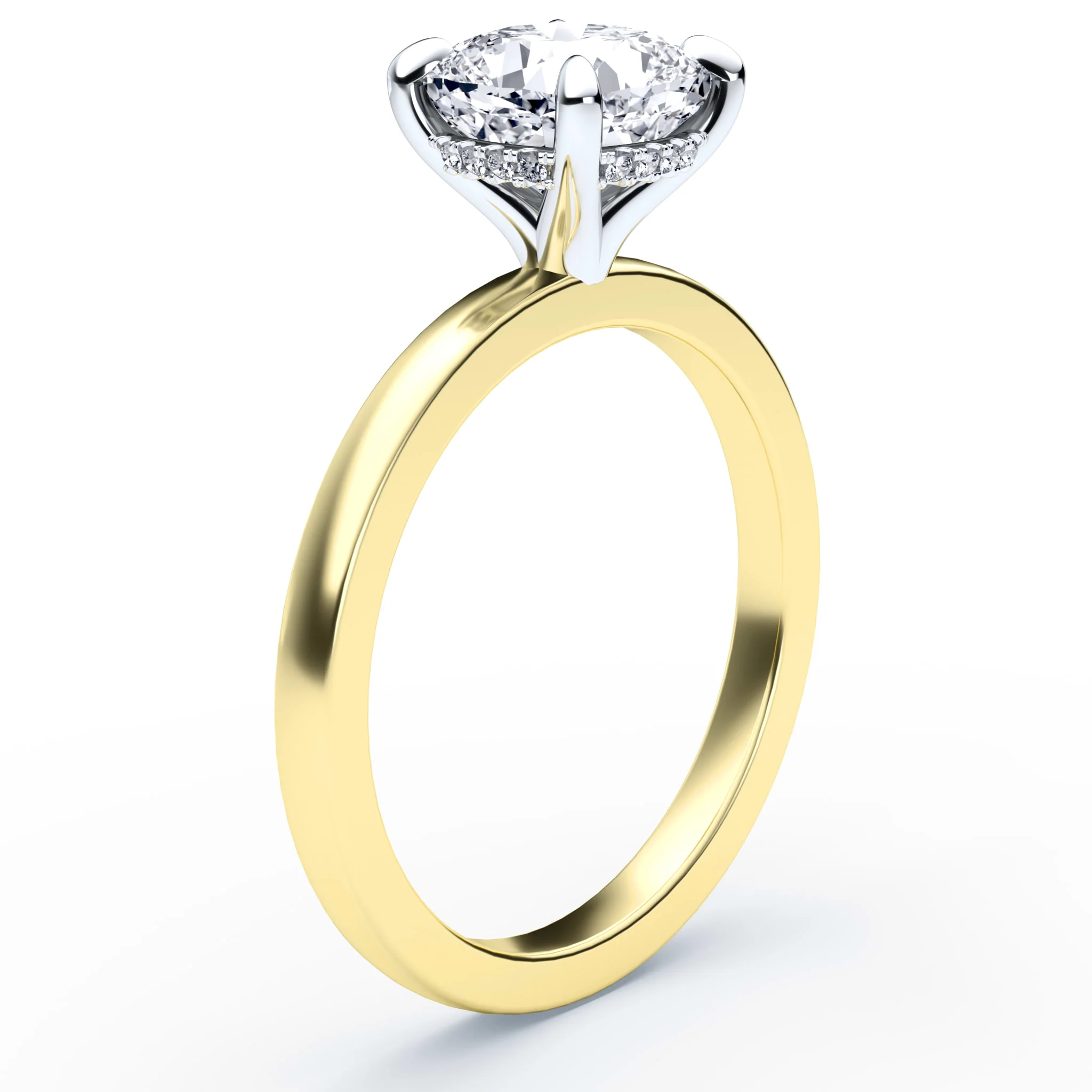 Cushion Cut Hidden Halo Ring - Image 2