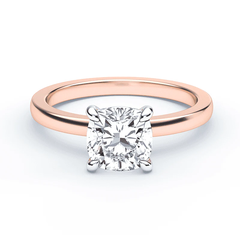 Cushion Cut Low Profile Solitaire