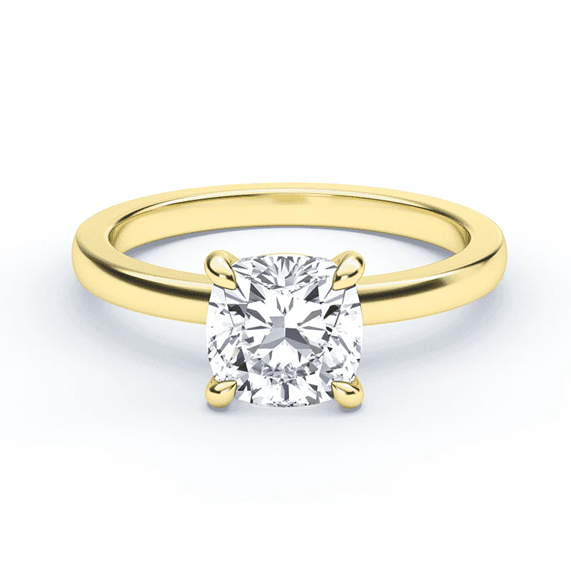 Cushion Cut Low Profile Solitaire