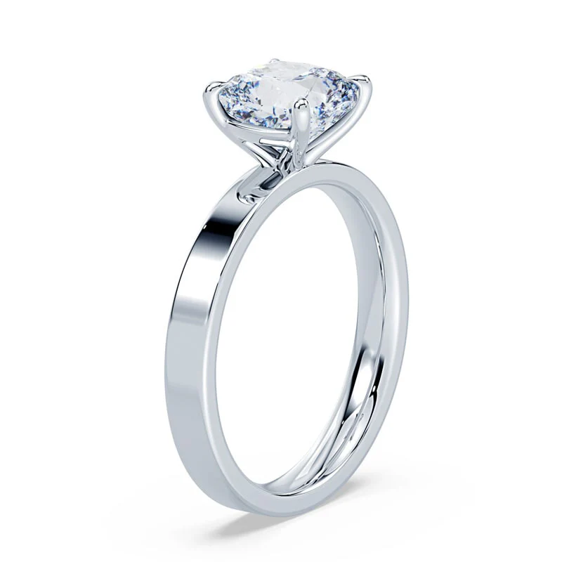 Cushion Cut Wide Solitaire - Image 2