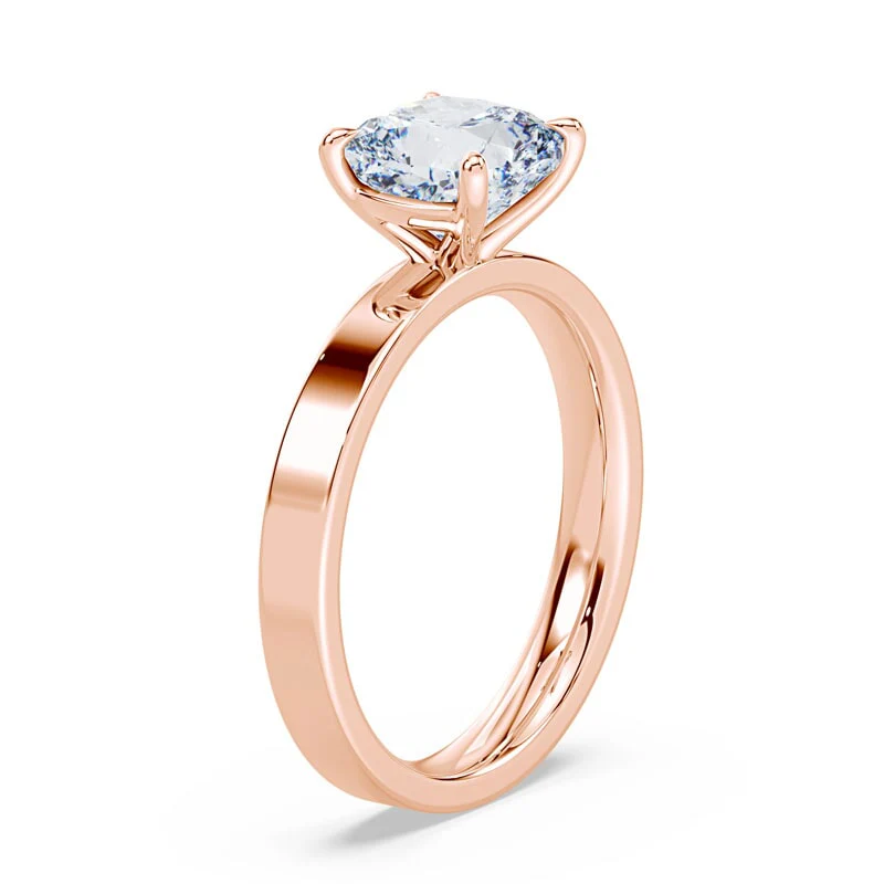 Cushion Cut Wide Solitaire - Image 2