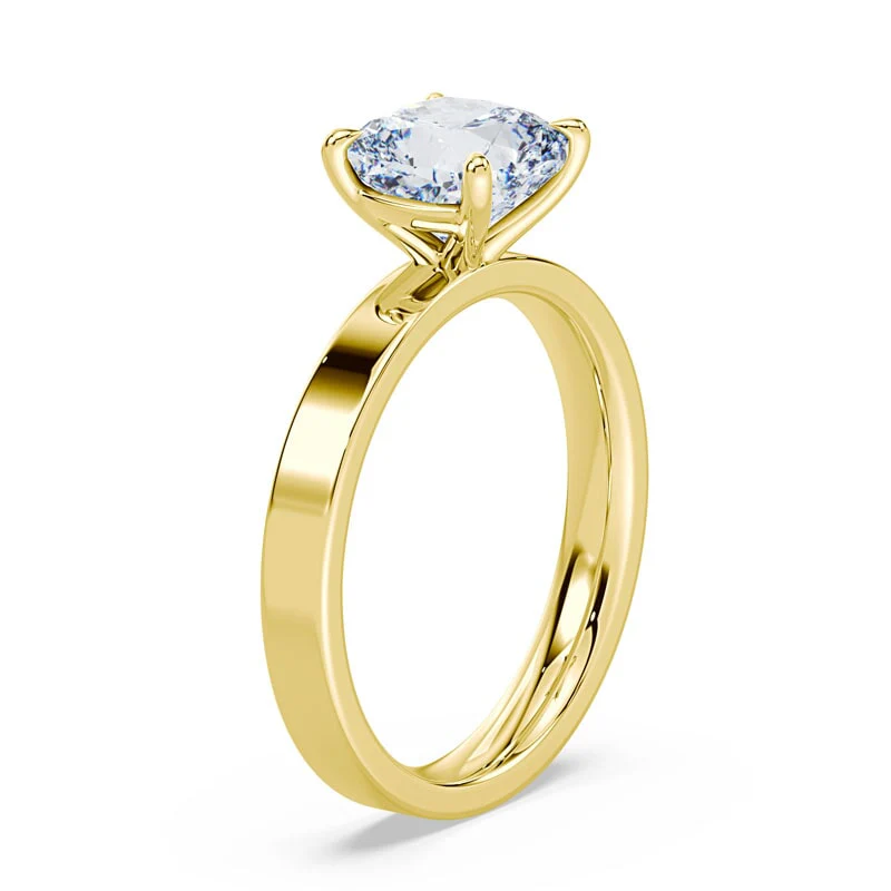 Cushion Cut Wide Solitaire - Image 2