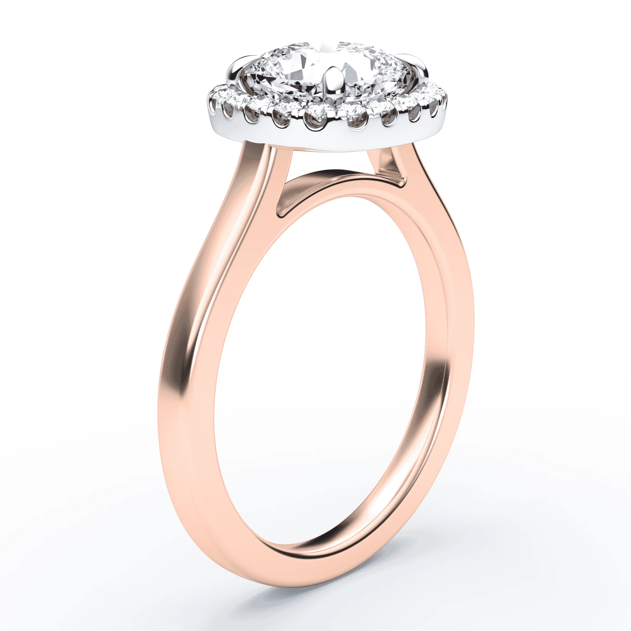 Cushion Cut Halo Engagement Ring