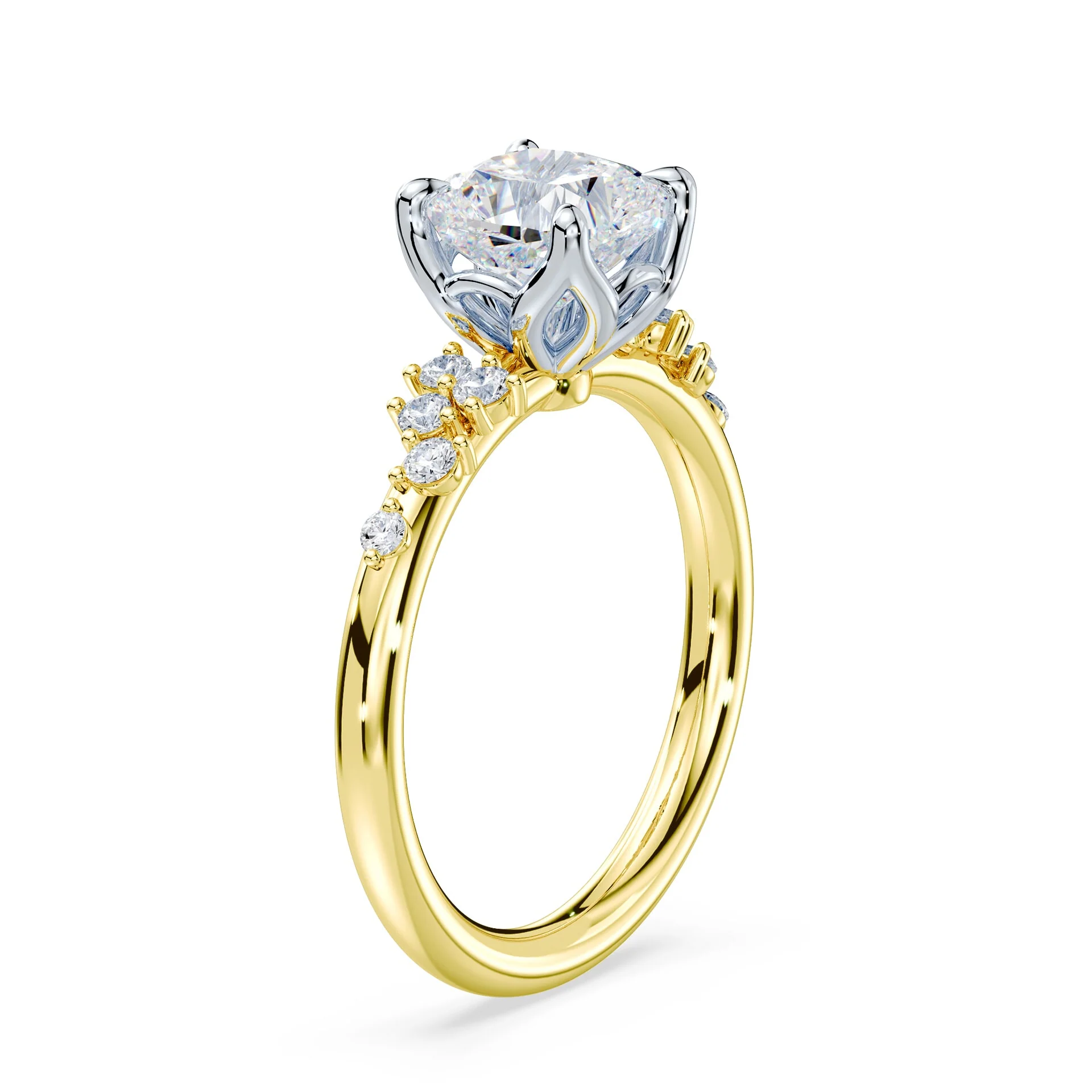 Cushion Cut Petals Cluster Ring - Image 2